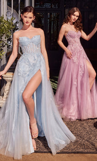 Strapless Long Prom Dress: Andrea & Leo A1378