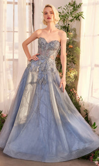 Strapless Long Prom Ball Gown: Andrea & Leo A1387