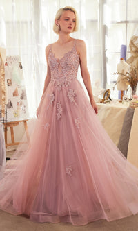 Embroidered Long Prom Dress: Andrea & Leo A1417