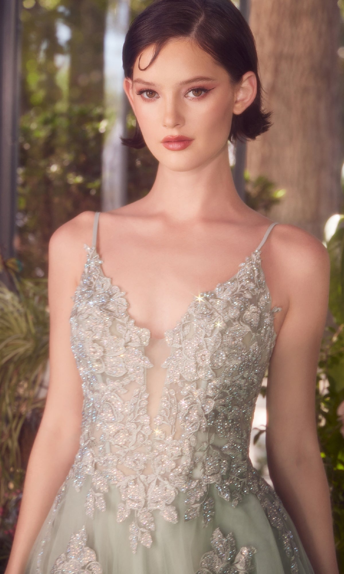 Embroidered Long Prom Dress: Andrea & Leo A1417