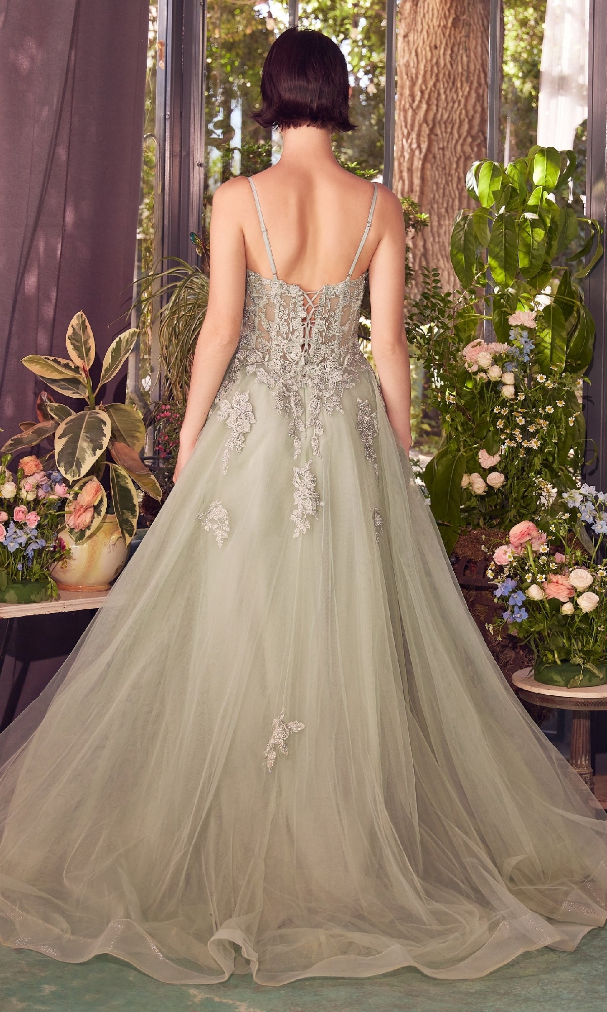 Embroidered Long Prom Dress: Andrea & Leo A1417