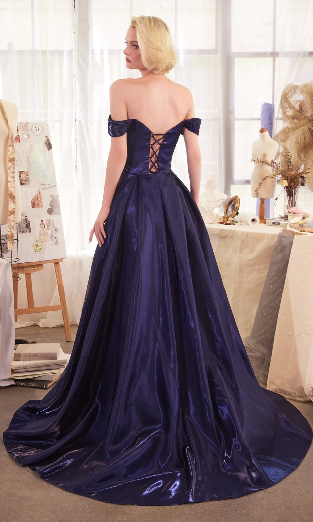 Off-the-Shoulder Prom Ball Gown:Andrea & Leo A1424