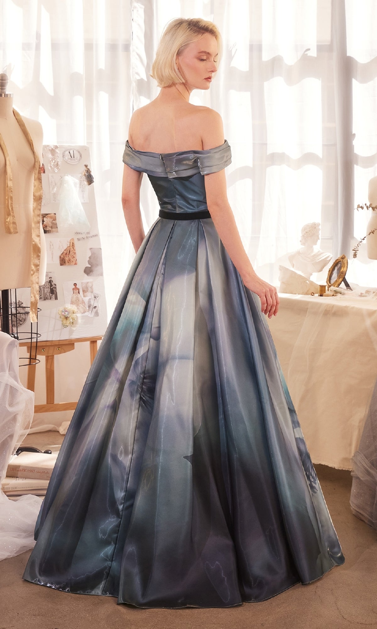 Blue Watercolor Prom Dress: Andrea & Leo A1431