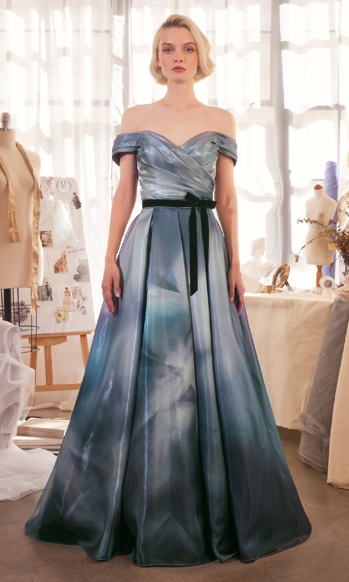 Blue Watercolor Prom Dress: Andrea & Leo A1431