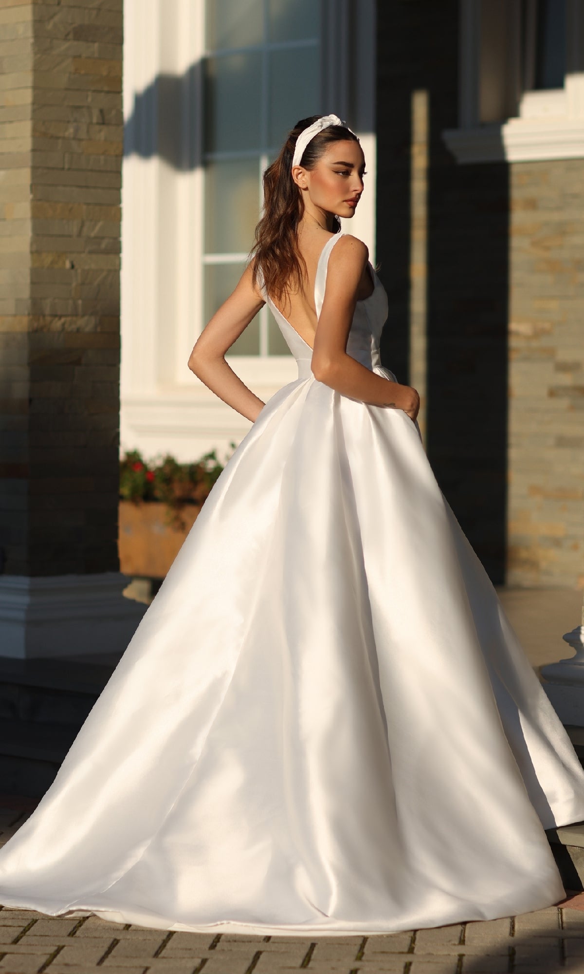 Off-White Long Prom Dress: Tina Holly BB209W