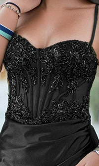 PromGirl Short Black Corset Homecoming Dress PD124S