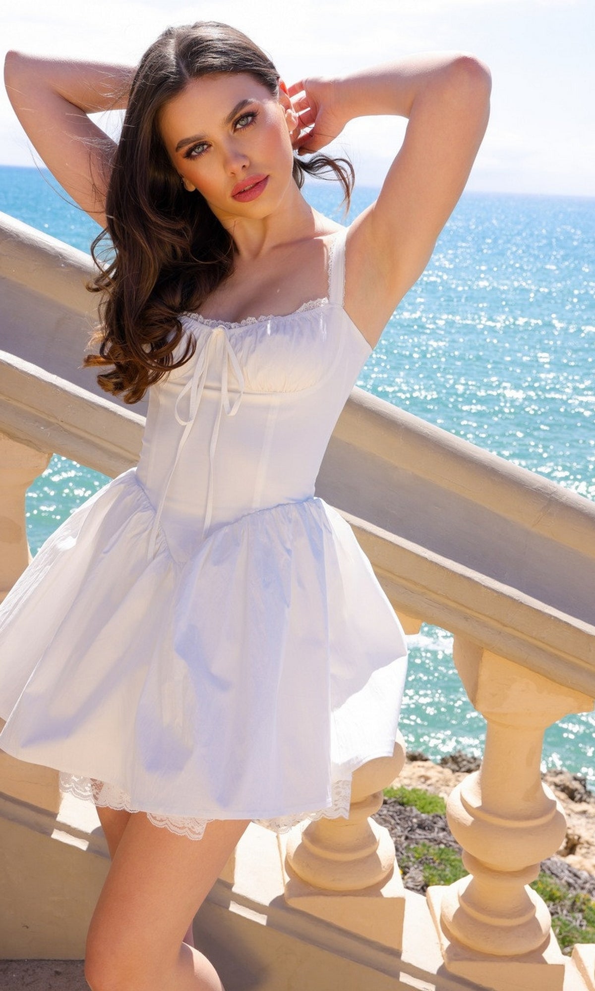 Promgirl white graduation shops dress