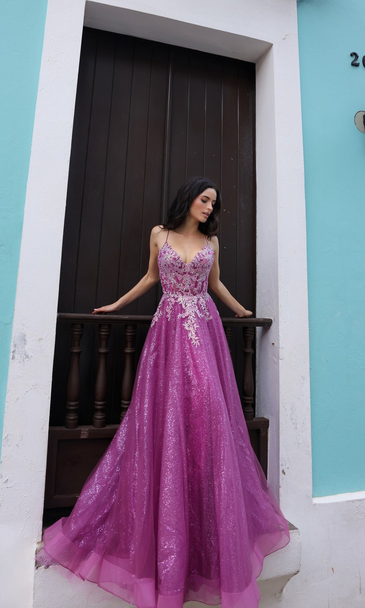 Magenta hot sale ball gown