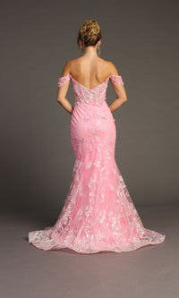 Off-Shoulder Long Butterfly Prom Dress: Chicas C332