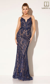 Long Formal Dress: Lucci Lu C8086