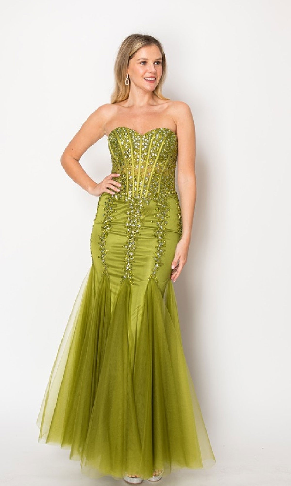 Strapless Long Mermaid Prom Dress: Chicas C820