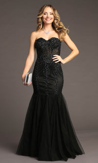 Strapless Long Mermaid Prom Dress: Chicas C820