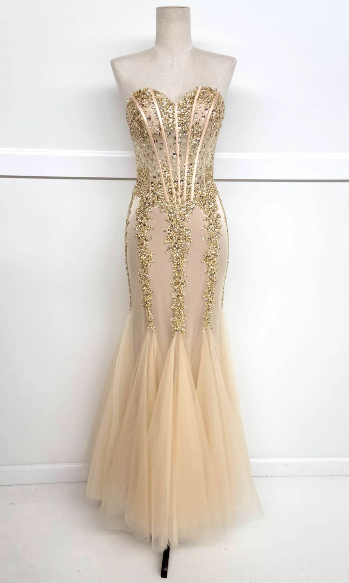 Strapless Long Mermaid Prom Dress: Chicas C820