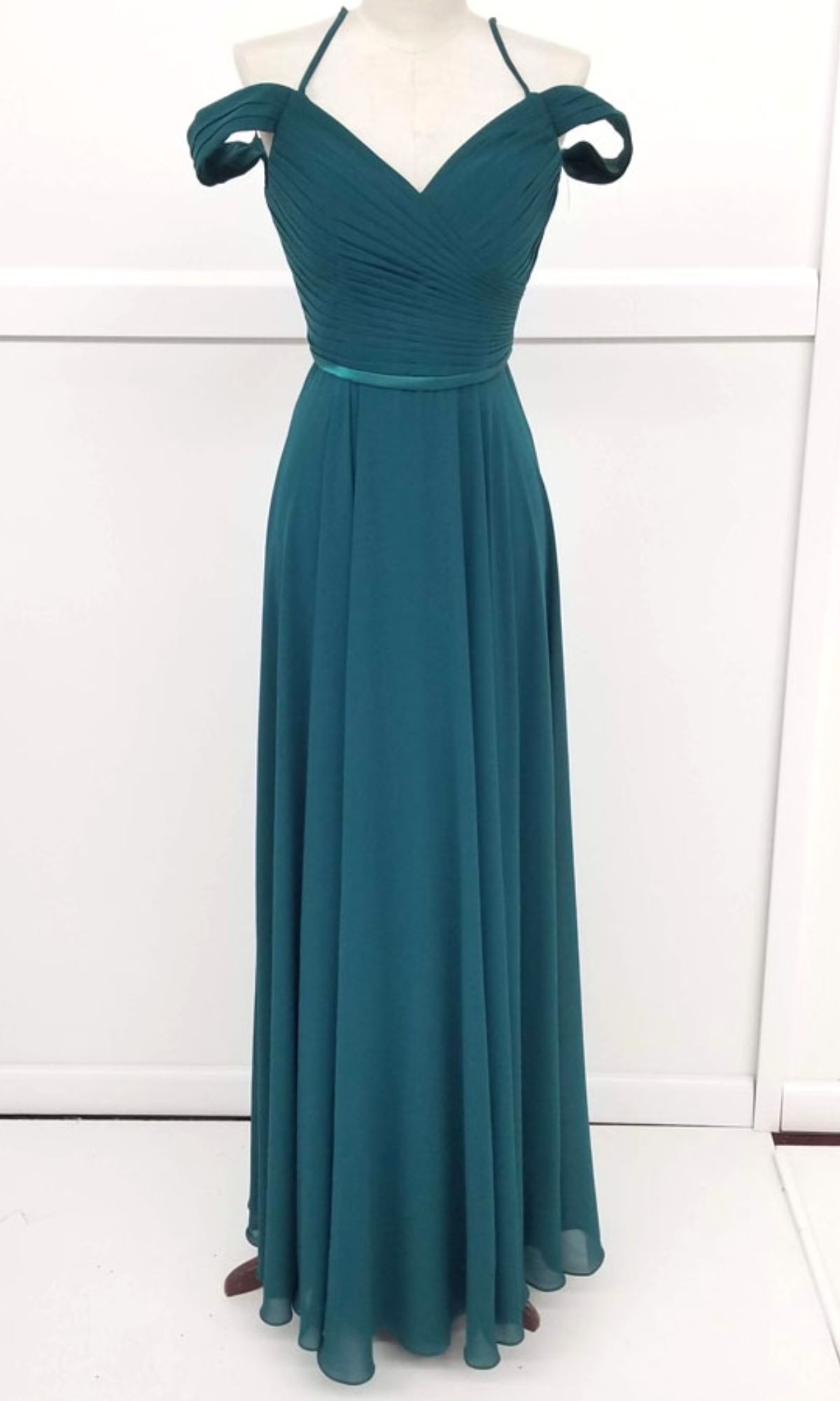 Long A-Line Off-Shoulder Prom Dress: Chicas C8997