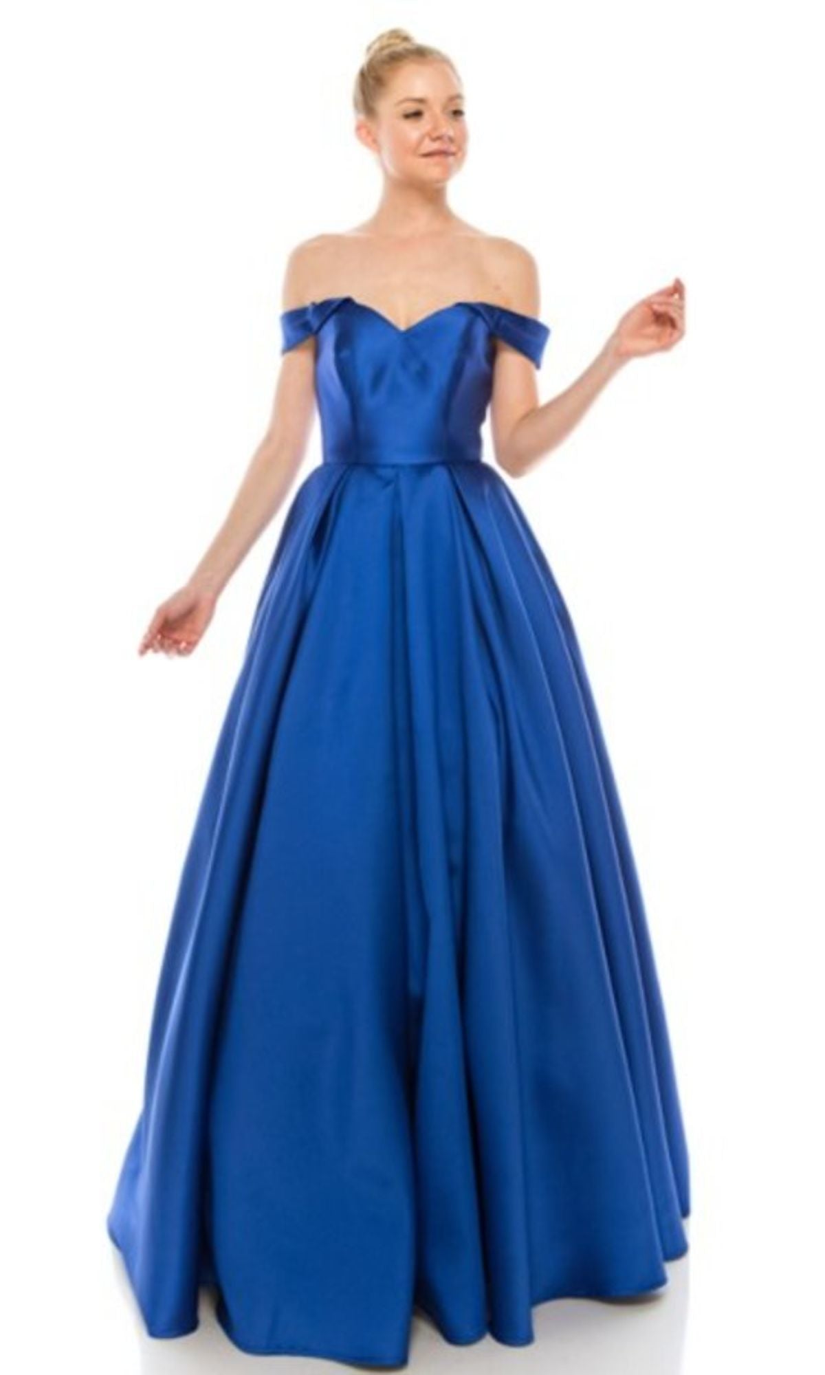 Off-the-Shoulder Long Prom Ball Gown: Chicas C9197