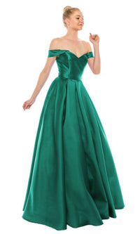 Off-the-Shoulder Long Prom Ball Gown: Chicas C9197