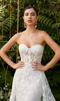 Strapless Long White Wedding Dress CB046W