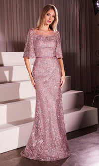 Long Lace Formal Dress: Ladivine CB149