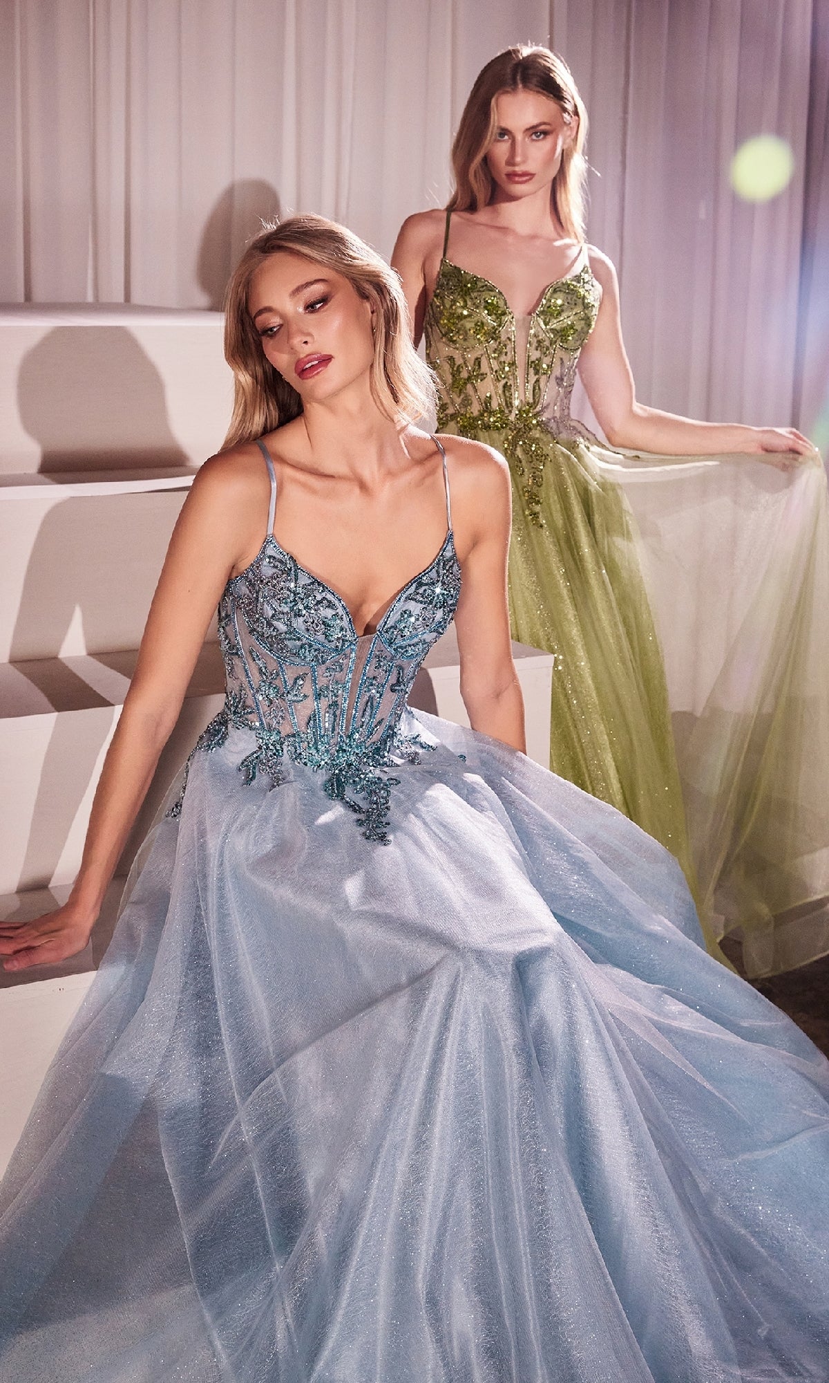 Long Prom Dress: Ladivine CC0881