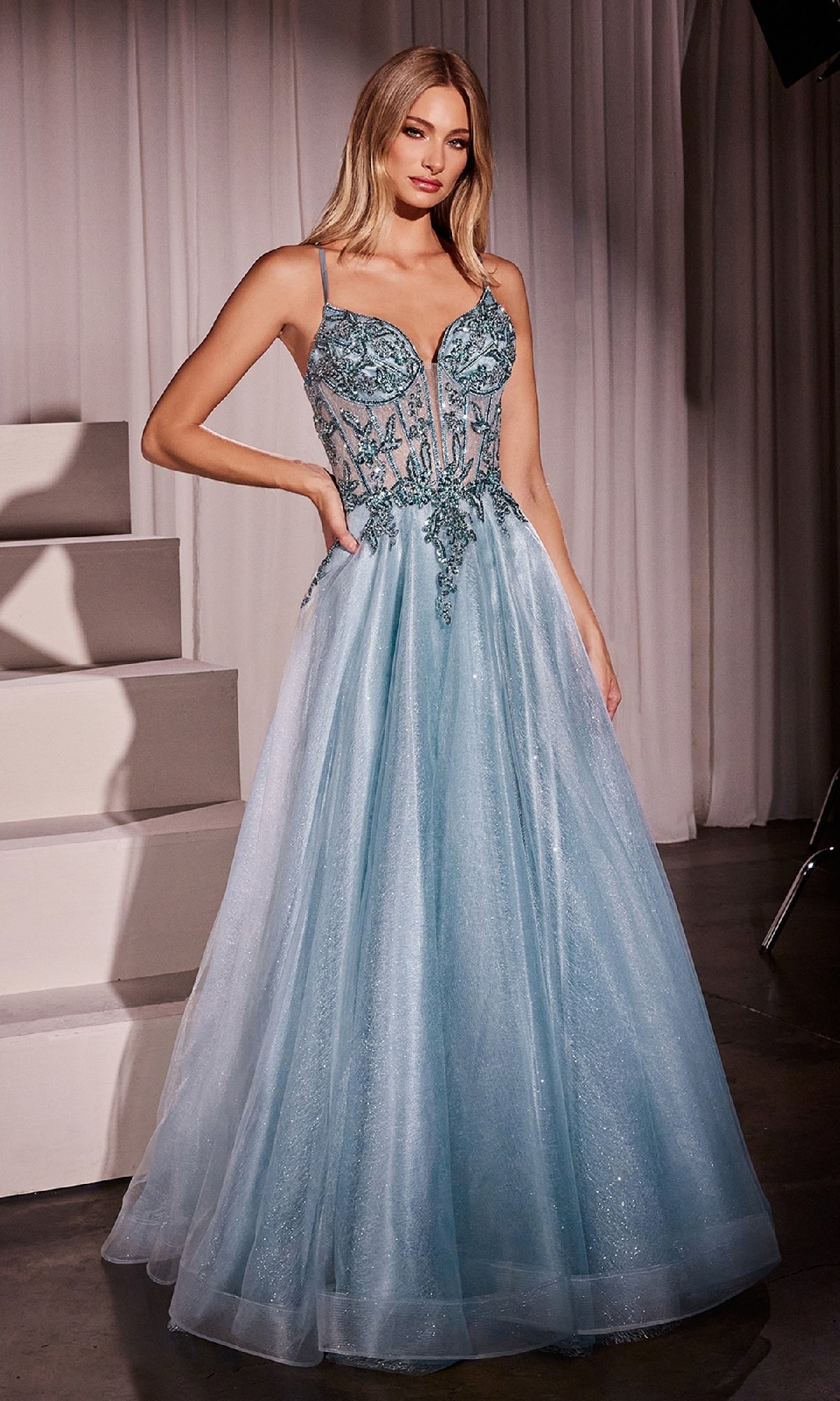 Long Prom Dress: Ladivine CC0881