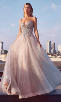 Long Prom Dress: Ladivine CC0881