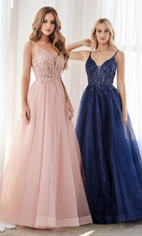 Sheer-Corset Long Prom Ball Gown CD0154