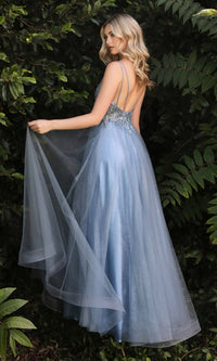 Sheer-Corset Long Prom Ball Gown CD0154