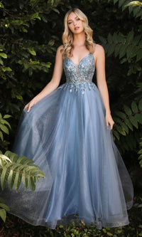 Sheer-Corset Long Prom Ball Gown CD0154