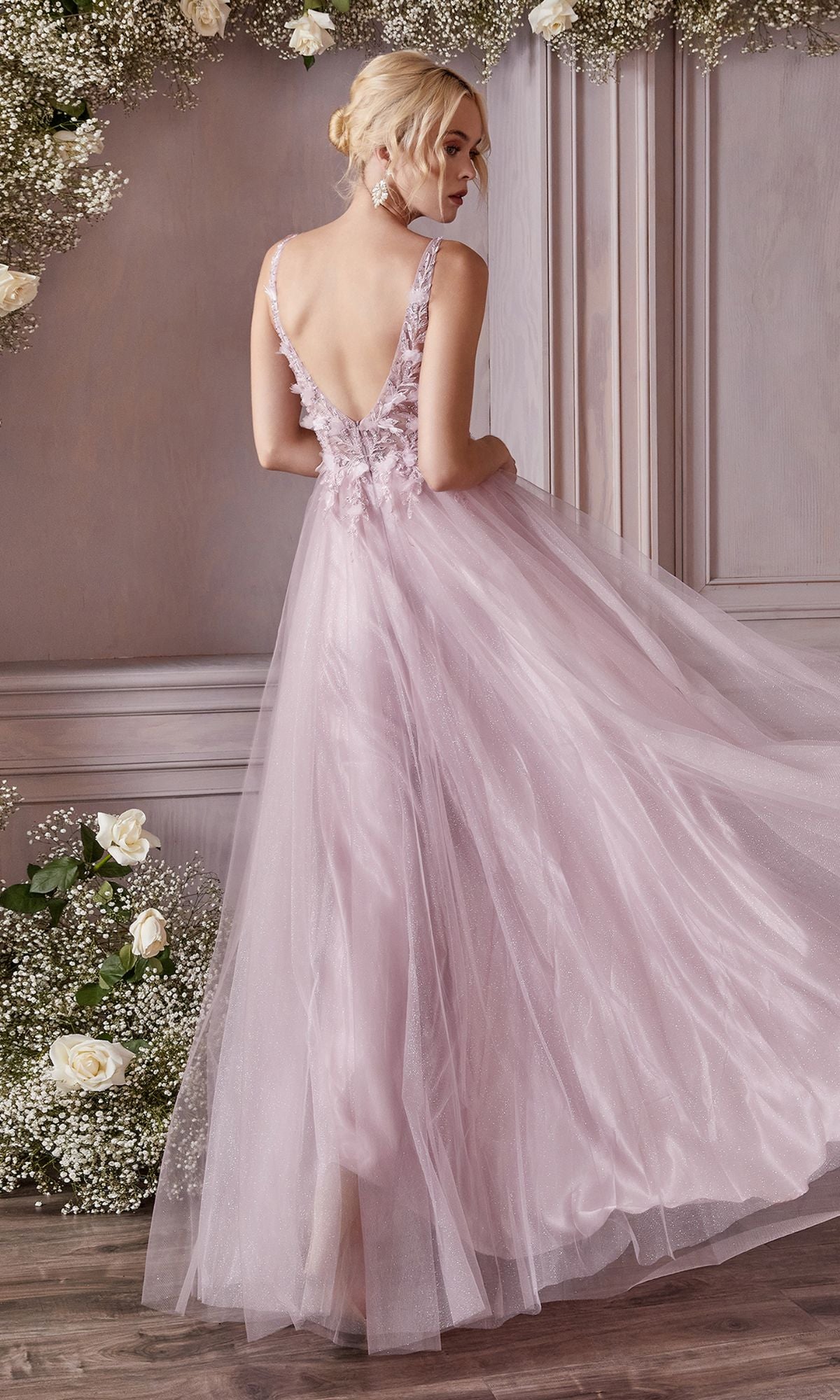 Sleeveless V-Neck A-Line Prom Dress CD0181