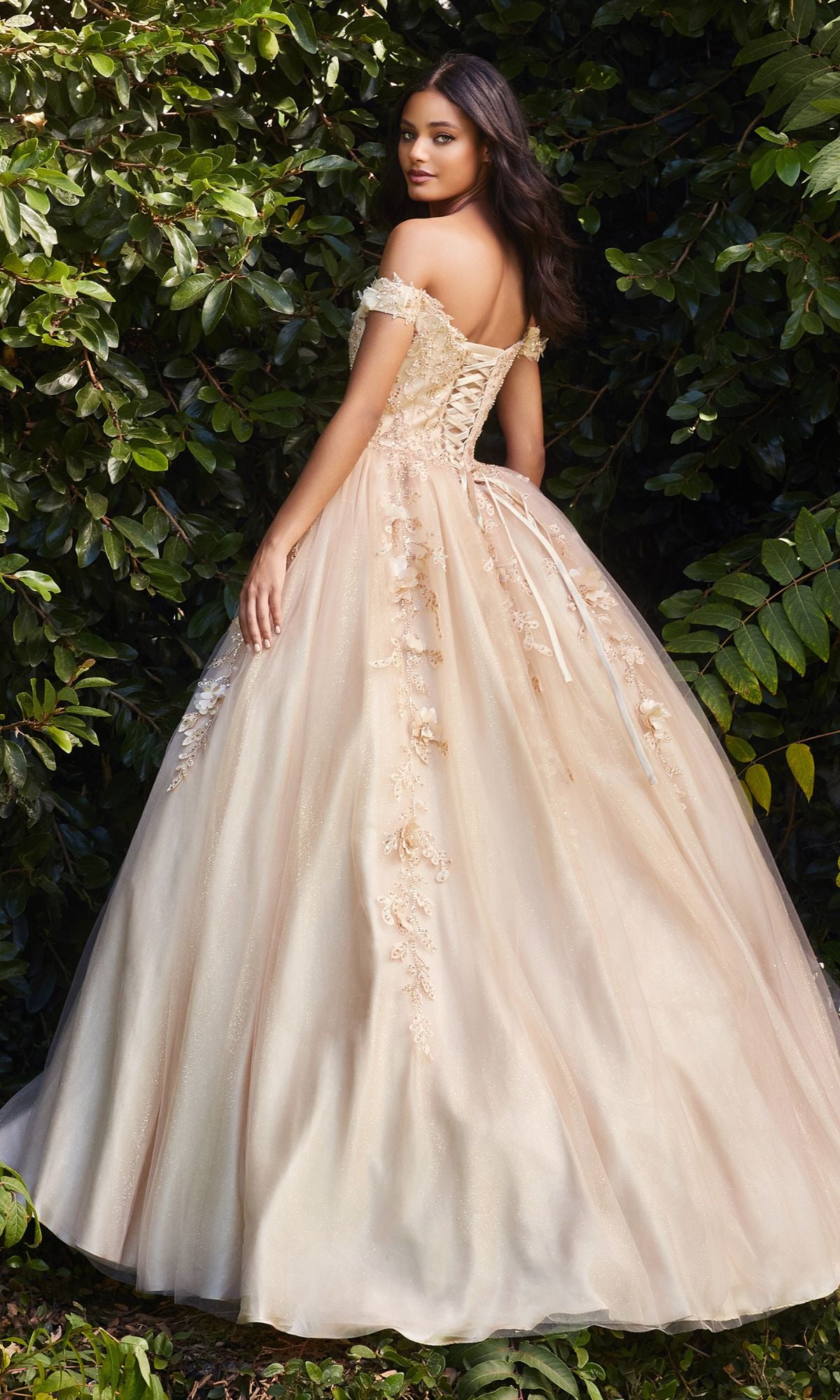 Off-Shoulder Long Sweetheart Prom Ball Gown CD0185