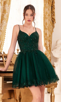 Short Homecoming Dress  CD0213 with Embroidery