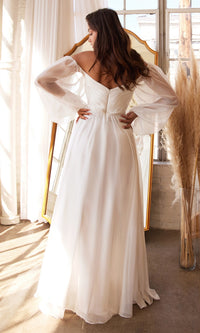 Off-the-Shoulder Long White Formal Dress CD243W