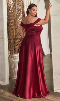 Off-the-Shoulder Plus-Size Long Prom Dress CD325C