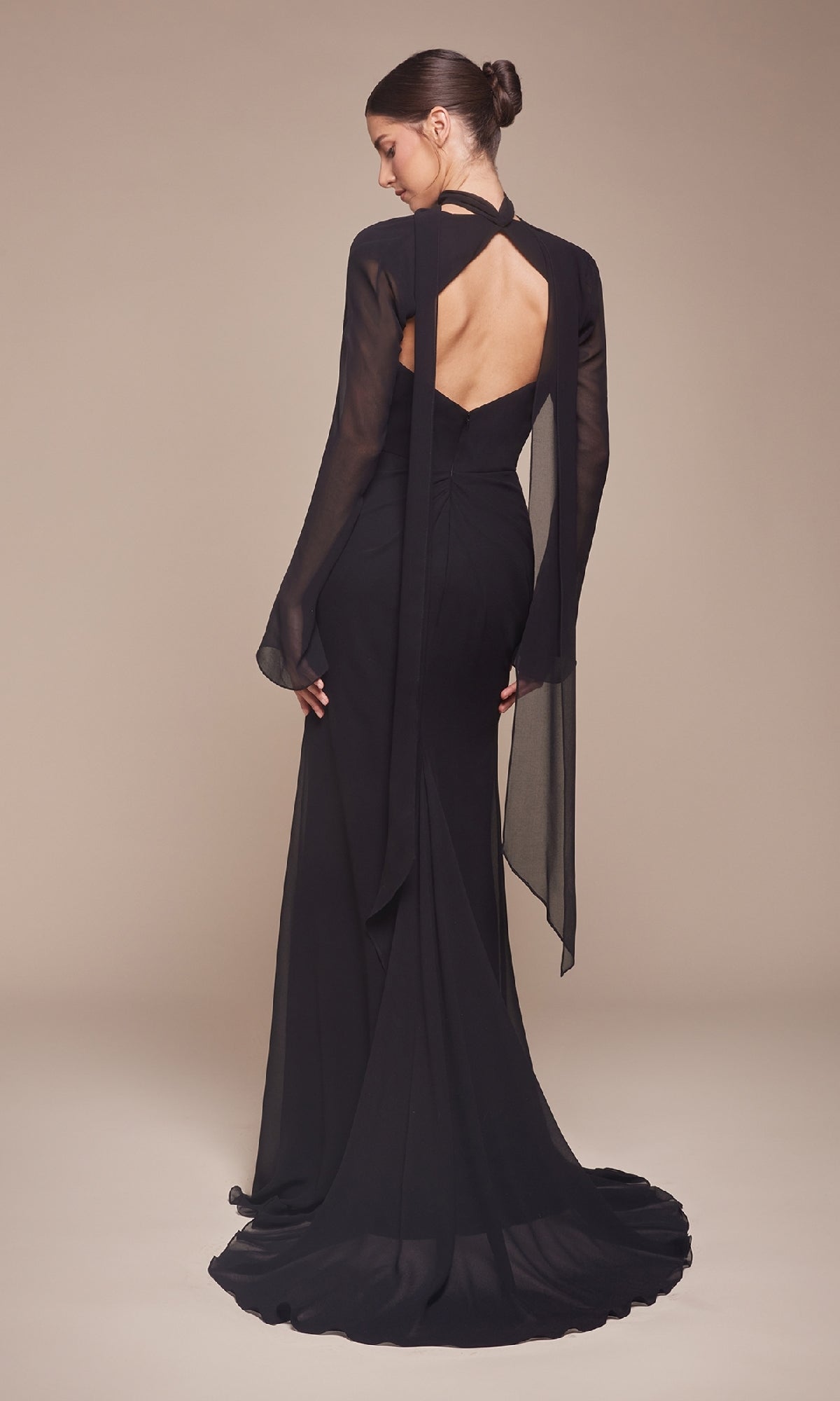 Bolero Long Black Formal Dress: Ladivine CD357