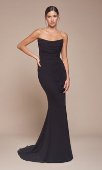 Bolero Long Black Formal Dress: Ladivine CD357