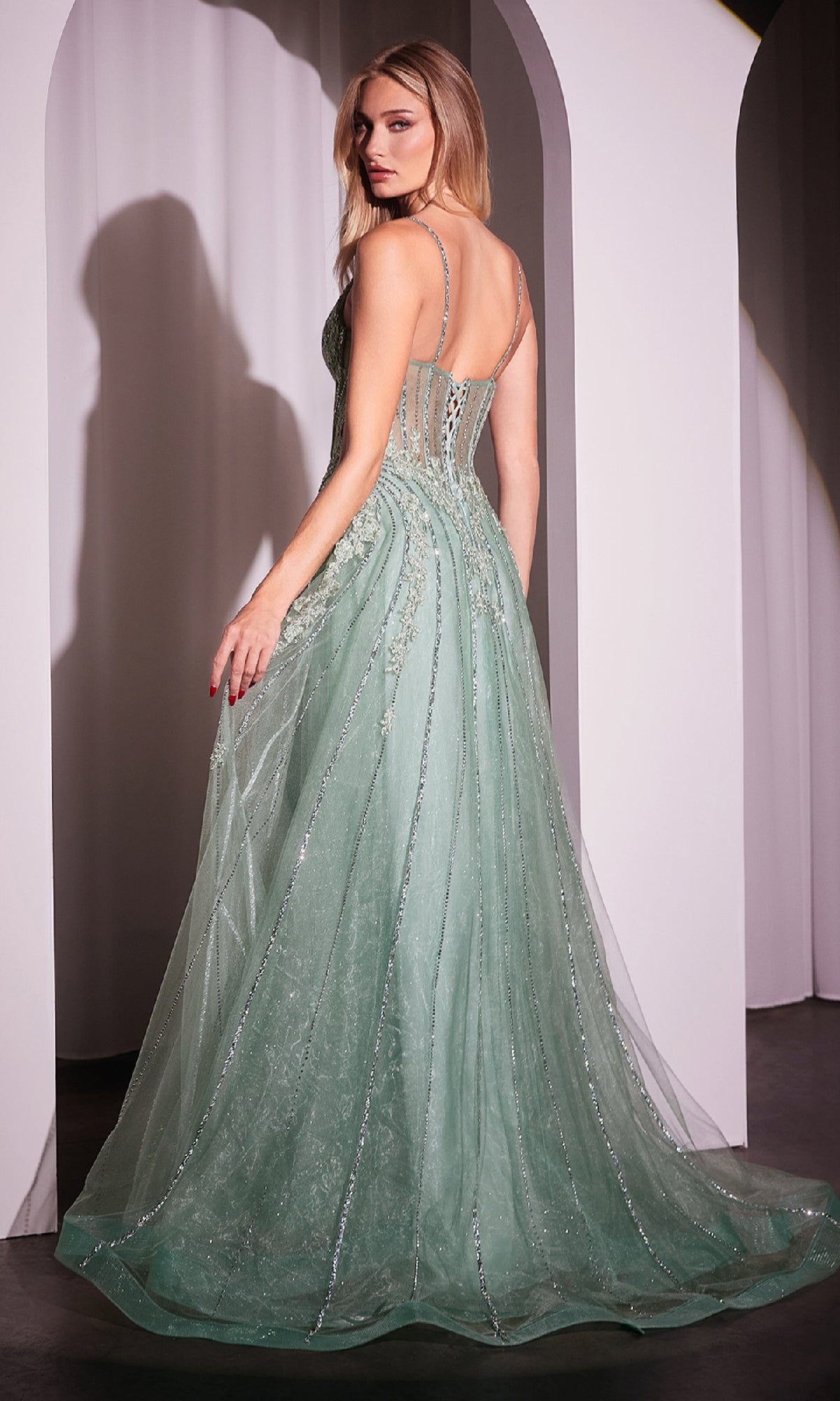 Long Prom Dress: Ladivine CD786