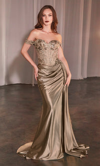 Off-the-Shoulder Long Prom Dress: Ladivine CD803