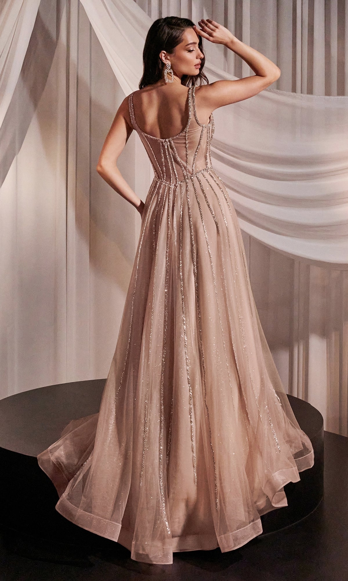 Rose Champagne Long Prom Ball Gown: Ladivine CD849