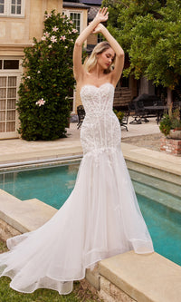 Puff Sleeve Mermaid Wedding Gown CD858W