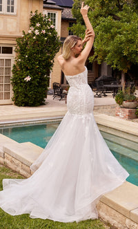 Puff Sleeve Mermaid Wedding Gown CD858W