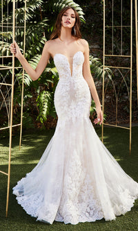 Lace Strapless Mermaid Wedding Dress CD928