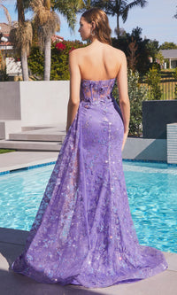 Strapless Long Butterfly Prom Dress CD998