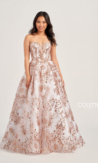 Colette Strapless Long Prom Ball Gown CL5101