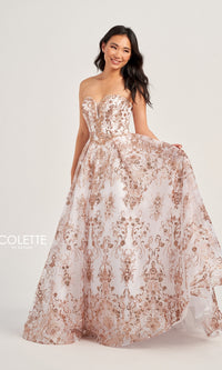 Colette Strapless Long Prom Ball Gown CL5101