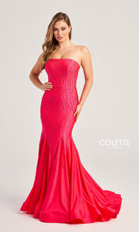 Colette Strapless Long Glitter Prom Dress CL5106