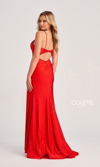 Corset-Bodice Long Colette Tight Prom Dress CL5111