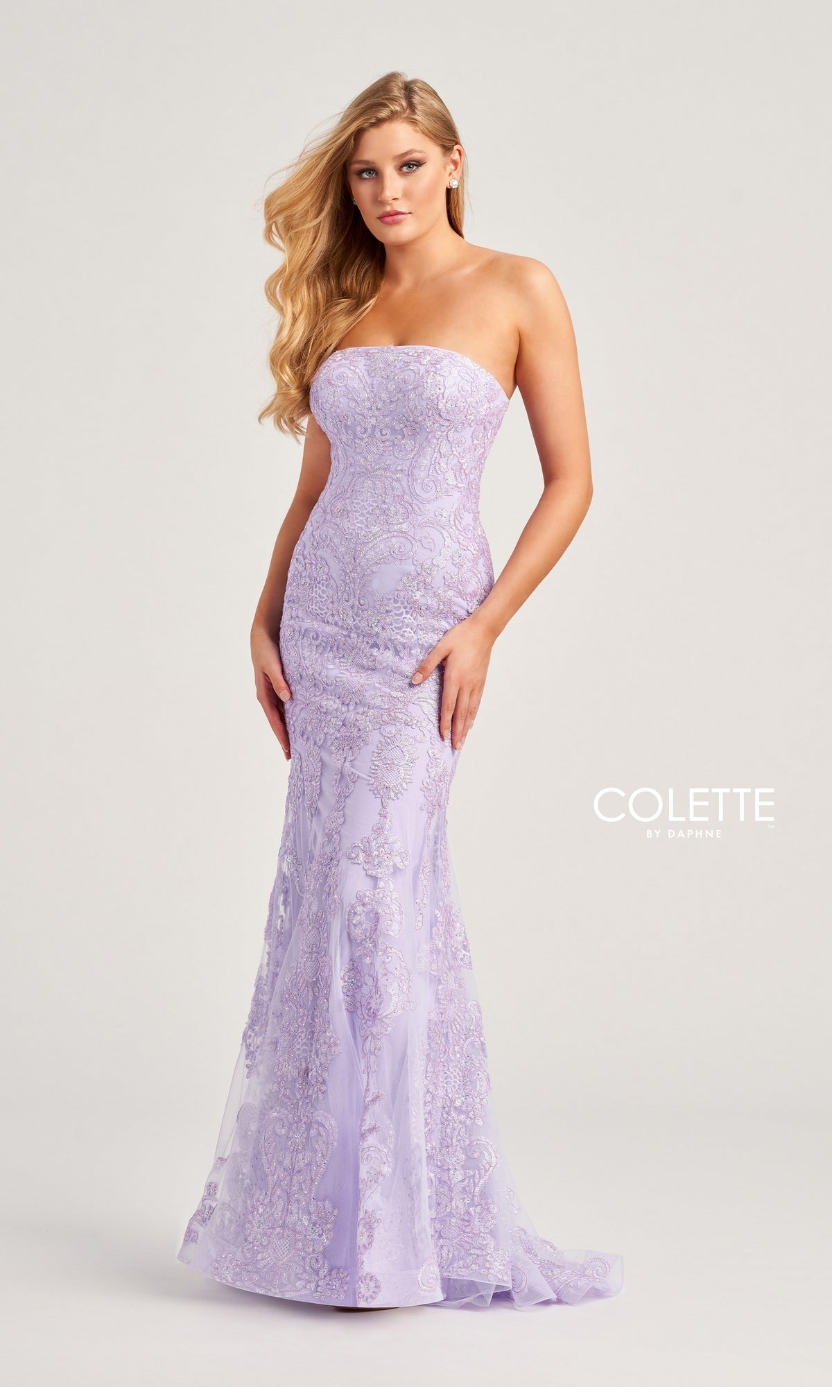 Colette Strapless Prom Dress with Train CL5123