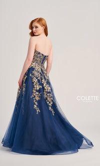 Colette Strapless Sweetheart Prom Ball Gown CL5136