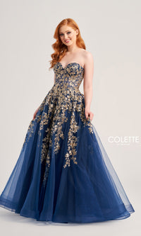 Colette Strapless Sweetheart Prom Ball Gown CL5136