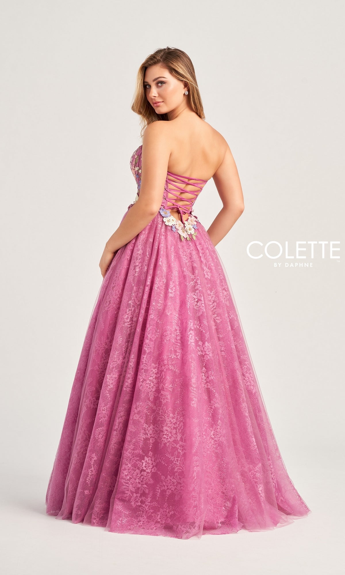 Floral-Lace Prom Ball Gown CL5153 by Colette